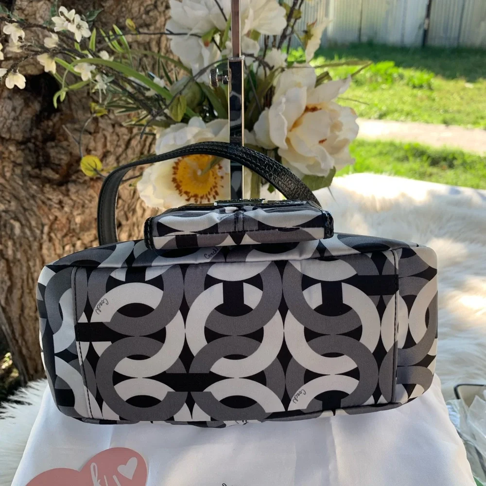 RARE CoachMini Madison Black & Gray Shoulder Bag and Wallet Set - Picture 5 of 7